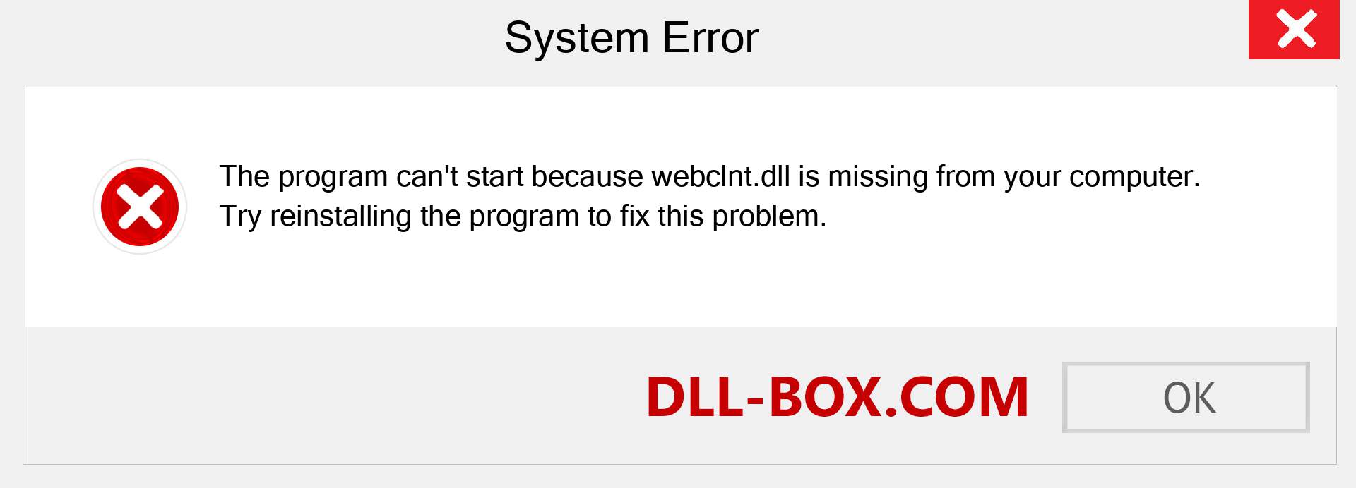  webclnt.dll file is missing?. Download for Windows 7, 8, 10 - Fix  webclnt dll Missing Error on Windows, photos, images